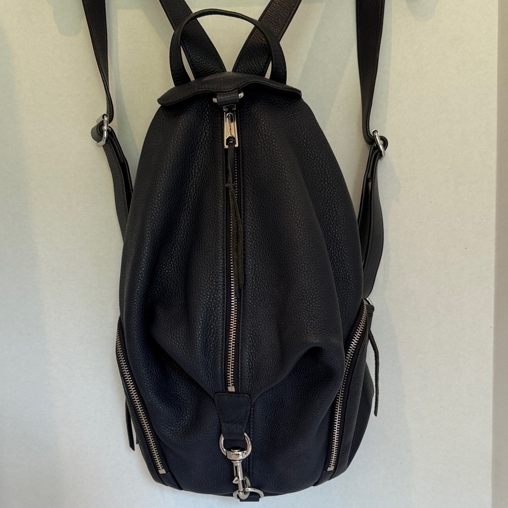 Rebecca Minkoff Navy pebbled Leather Backpack